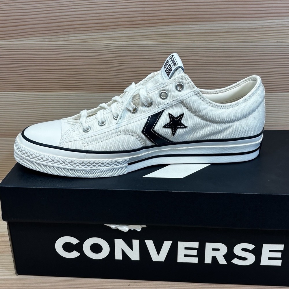 Converse Star Player 76 Low Canvas Shoes  Vtg White A01608C Men Sz 11 - Picture 4 of 9